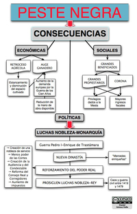 Mapa conceptual consecuencias peste negra