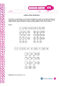 Juego: cifras cruzadas 3