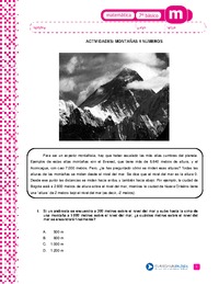 Las montañas y números