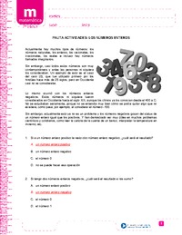 Los números enteros (Pauta)
