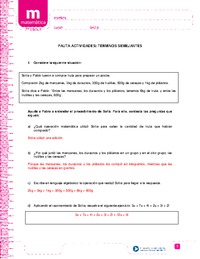 Términos semejantes (Pauta)