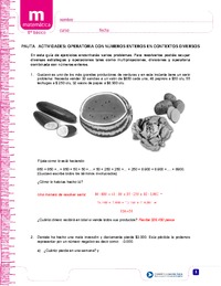 Operatoria con números enteros en contextos diversos (Pauta)
