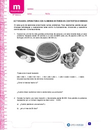 Operatoria con números enteros en contextos diversos