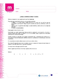 Juego: Combinaciones y dados