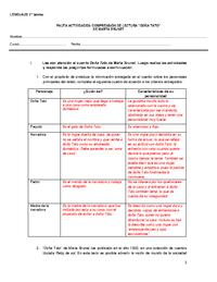 Comprensión de lectura doña Tato (Pauta)