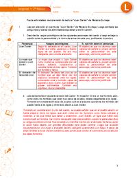Comprensión de lectura Juan Darién (Pauta)