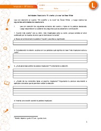 Vocabulario el ruiseñor y la rosa