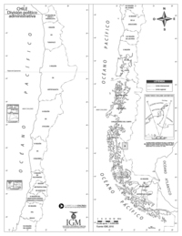 Mapa división política de Chile