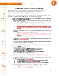 Vocabulario "El regalo de los reyes magos"