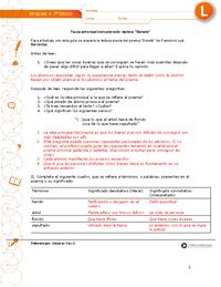 Comprensión de lectura: Soneto (pauta)