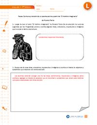 Escritura y revisión de un poema escrito a partir de "El hombre imaginario" de Nicanor Parra