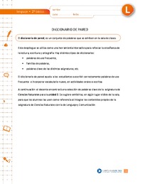 Diccionario de pared ciencias
