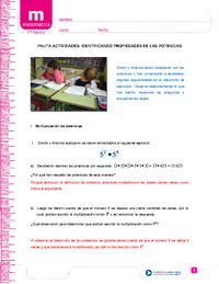 Identificando propiedades de las potencias (Pauta)