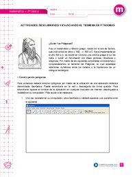 Descubriendo y enunciando el Teorema de Pitágoras (Pauta)