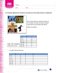Medidas de tendencia central en datos agrupados en intervalos