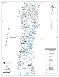 Mapa de la zona Sur