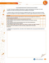"Una propuesta matrimonial": taller de escritura creativa II