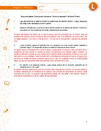 Comprensión de lectura "Contra la seducción"
