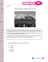 La temperatura y la altura (Pauta)