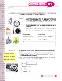 Reconocer funciones en diversos contextos y representar diversas situaciones a través de ellas