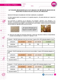 Reconocer que la naturaleza y el método de selección de muestras inciden en el estudio de una población.