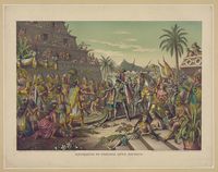 El encuentro de Cortés y Moctezuma