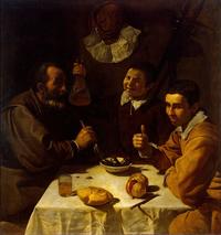 Tres Hombres en la mesa de Diego Velásquez