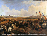 Llegada del Presidente Prieto a la Pampilla de Mauricio Rugendas