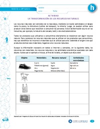 La transformación de los recursos naturales