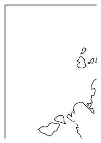 Mapa mundi con América a la izquierda