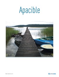 Afiche de vocabulario: apacible