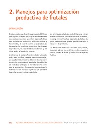 Módulo 2 - Manejos para optimización productiva de frutales Módulo 2 - Manejos para optimización productiva de frutales