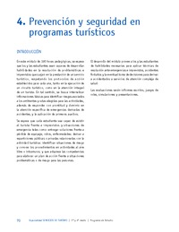 Módulo 4 - Prevención y seguridad en programas turísticos Módulo 4 - Prevención y seguridad en programas turísticos
