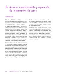Módulo 2 - Armado, mantenimiento y reparación de implementos de pesca Módulo 2 - Armado, mantenimiento y reparación de implementos de pesca