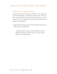 Lengua y Literatura 7° básico-Unidad 1-OA7-Actividad 1