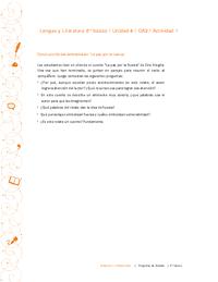 Lengua y Literatura 8° básico-Unidad 4-OA3-Actividad 1
