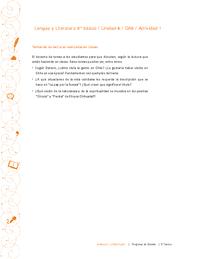 Lengua y Literatura 8° básico-Unidad 4-OA8-Actividad 1
