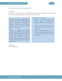 Actividad de evaluación: Dramatización