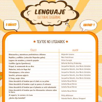 Lecturas sugeridas para la unidad 1: textos no literarios