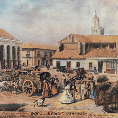 Plaza de Armas en 1850