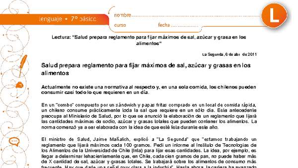 Salud prepara reglamento para fijar máximos de sal, azúcar y grasa