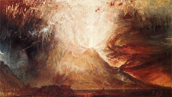 Monte Vesubio en erupción