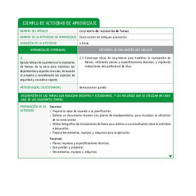 Construcción de tabiques provisorios