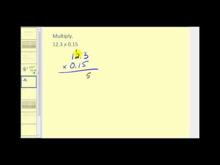 Multiplicar decimales Multiplicar decimales