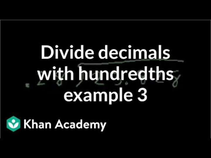 Dividiendo Decimales Dividiendo Decimales