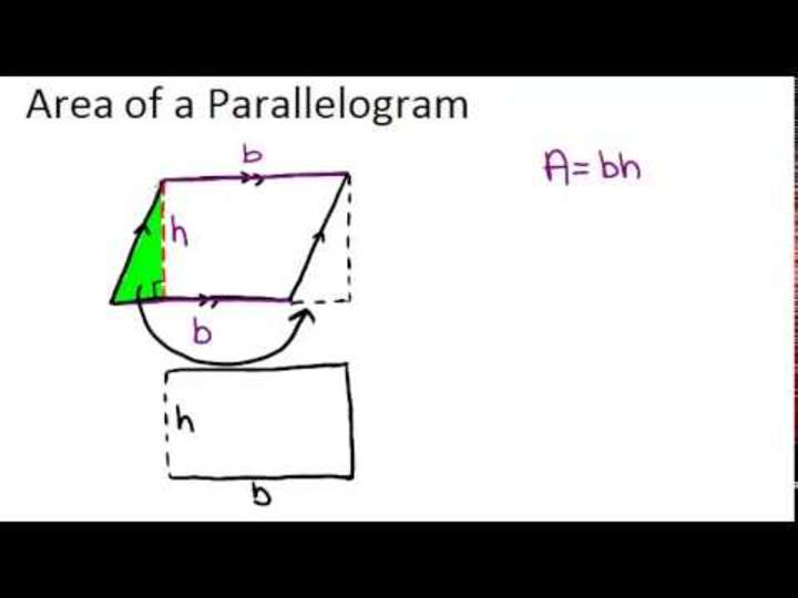 Área de los principios de un paralelogramo Área de los principios de un paralelogramo