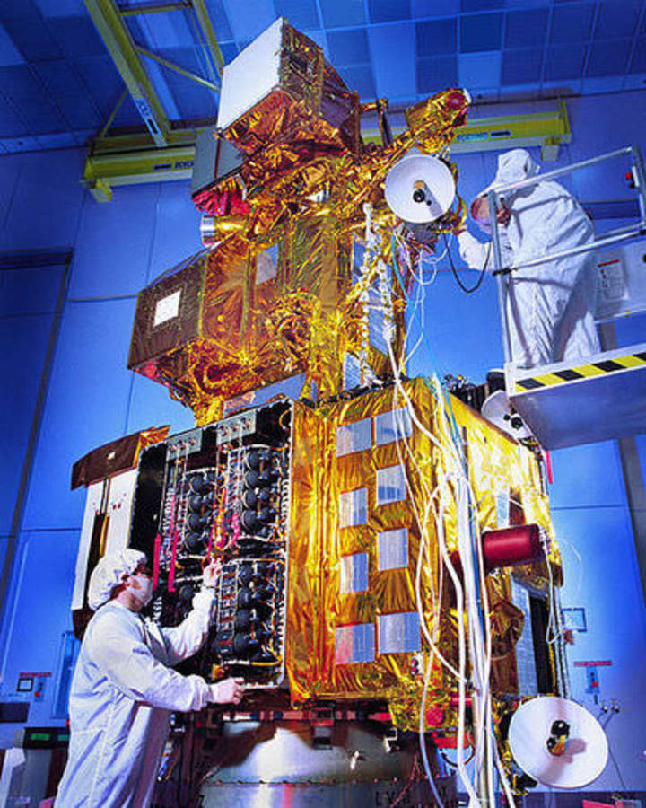 La vista de un satélite