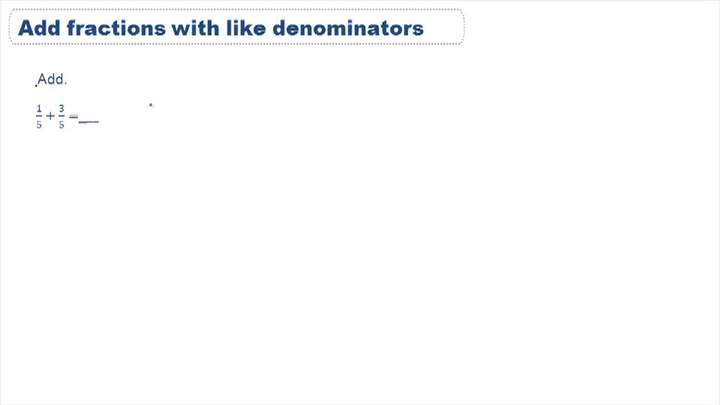 Agregar fracciones con denominadores comunes Agregar fracciones con denominadores comunes