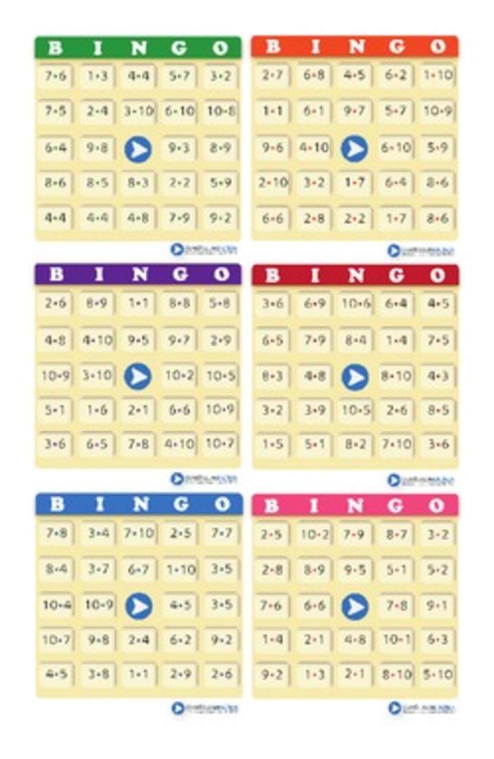 Bingo usando multiplicaciones (XI)