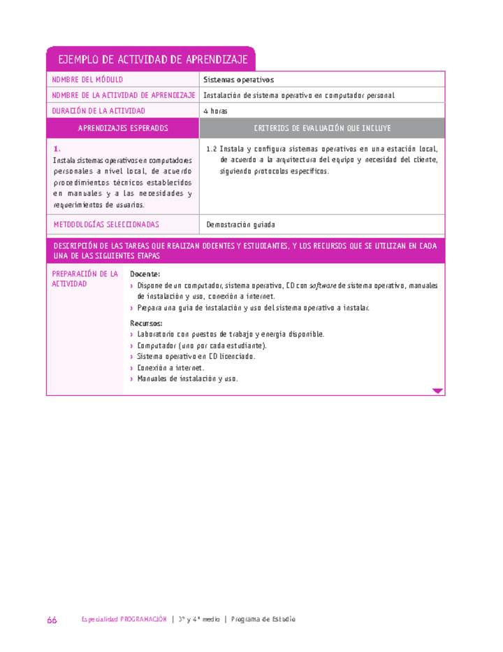instalación de sistema operativo en computador personal